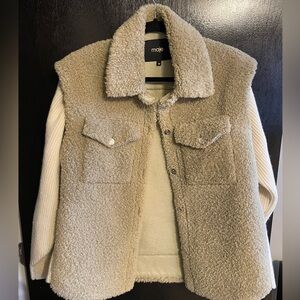 Maje Tan Teddy Jacket